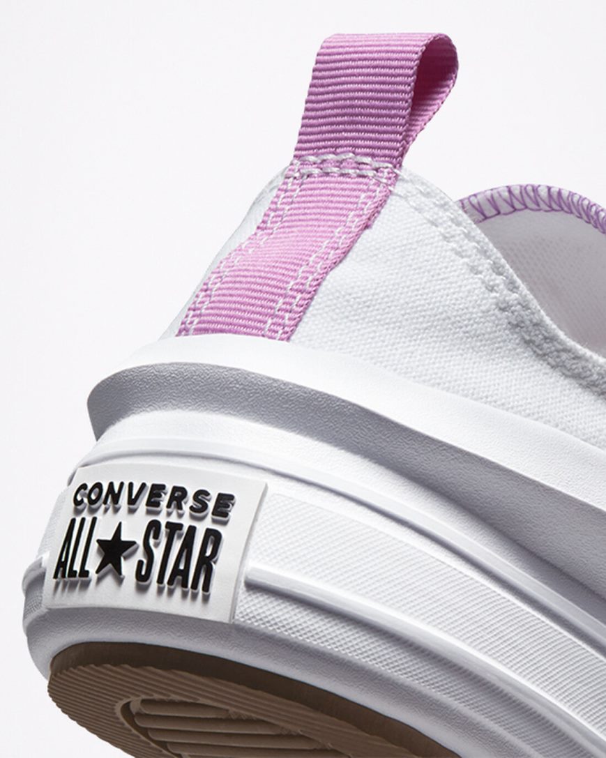 Topanky Na Platforme Converse Chuck Taylor All Star Move Nizke Dievcenske Biele Nachový Biele | SK BOIDU0